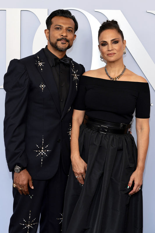 Utkarsh Ambudkar wears Fabergé for the 77th Annual Tony Awards
