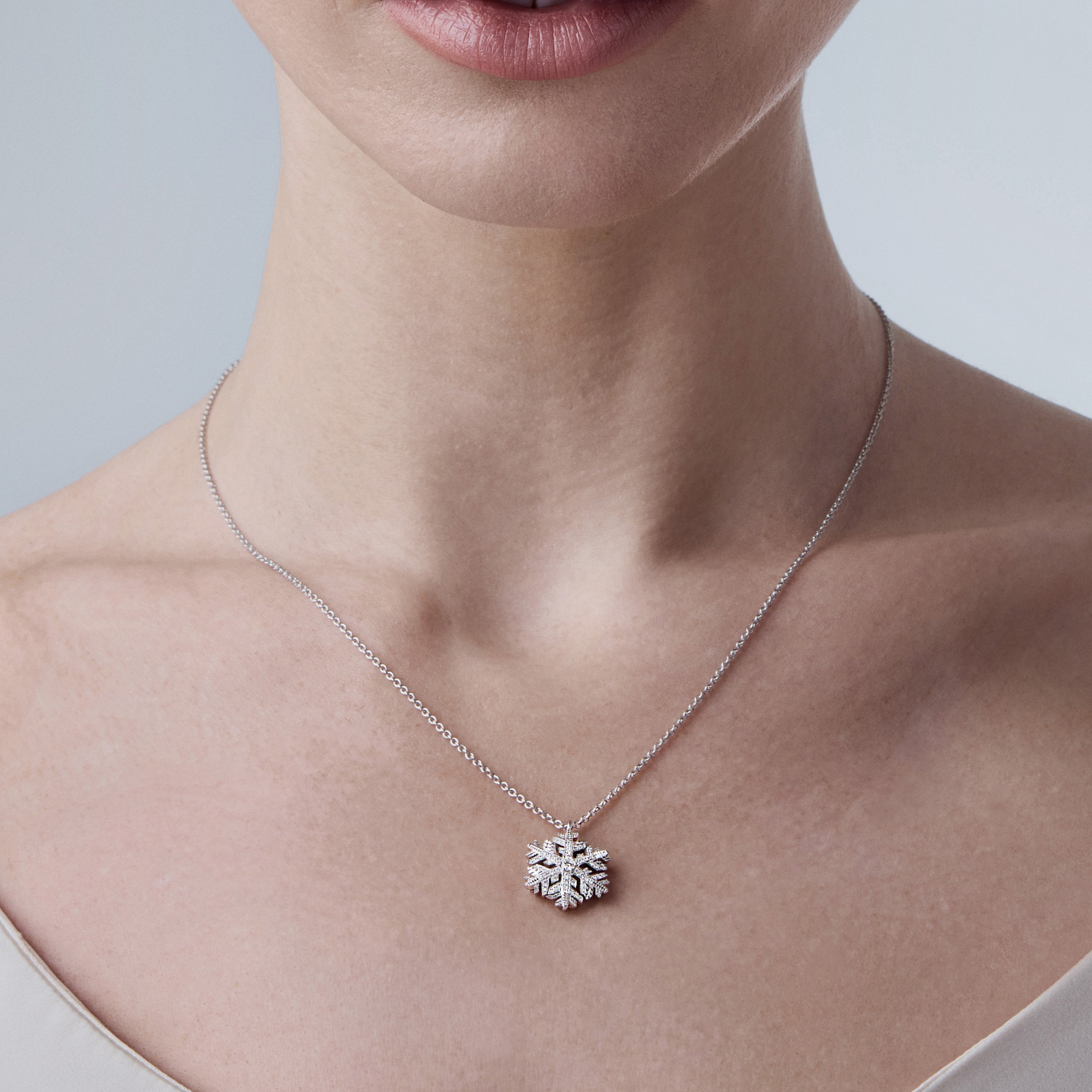 Snowflake Diamond Pendant