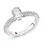Love by Fabergé Diamond Pavé Ring in platinum featuring white diamonds, priced at €11,000 excluding taxes and duties.
