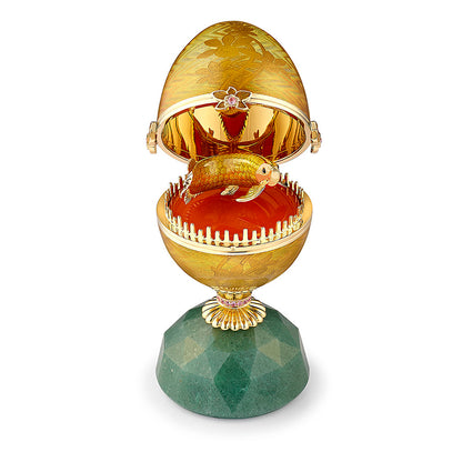 Fabergé Heritage Limited-Edition Sundaland Egg Objet with Arowana Surprise