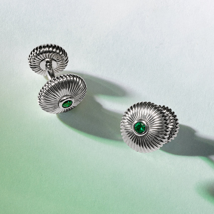 Fluted Round Cufflinks