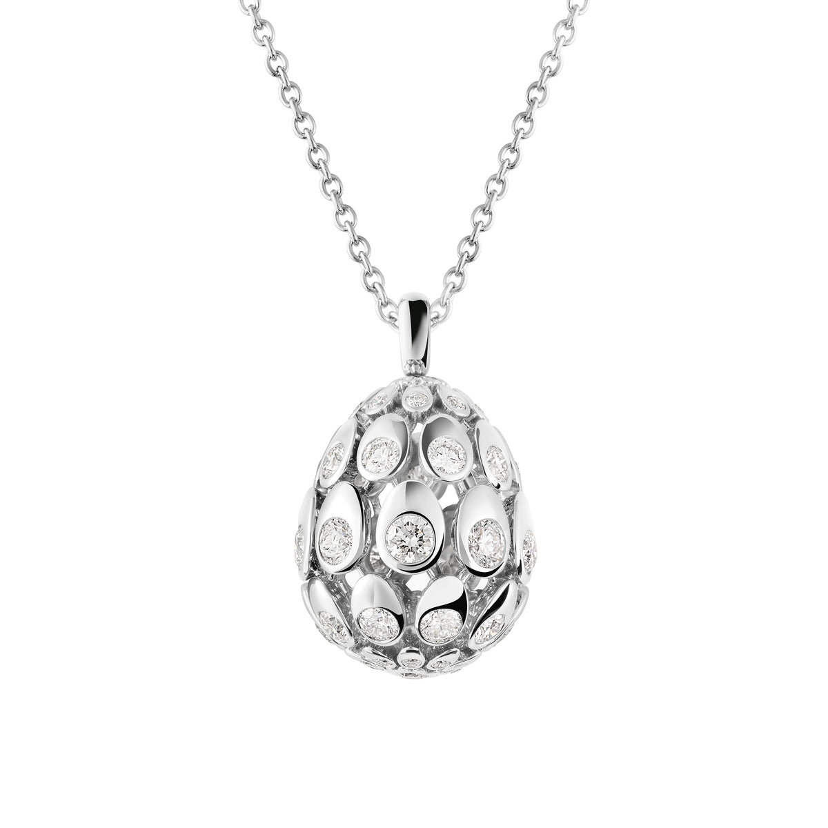 Faberge Forever Faceted Diamond Egg Pendant