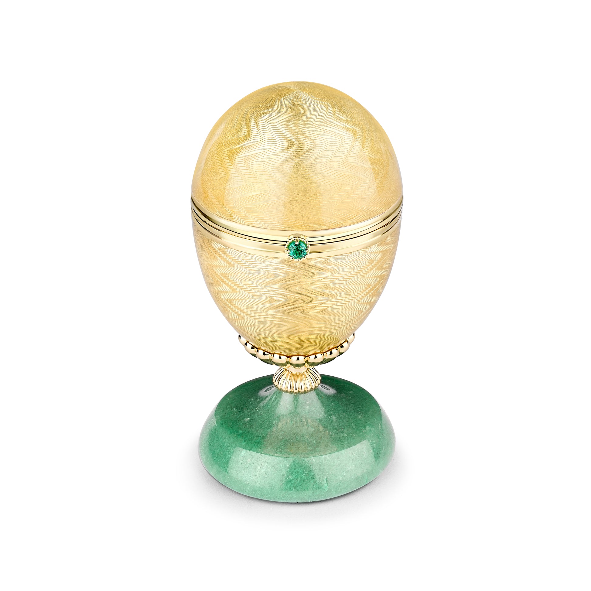 Limited Edition Guilloché Enamel Cactus Surprise Egg Objet