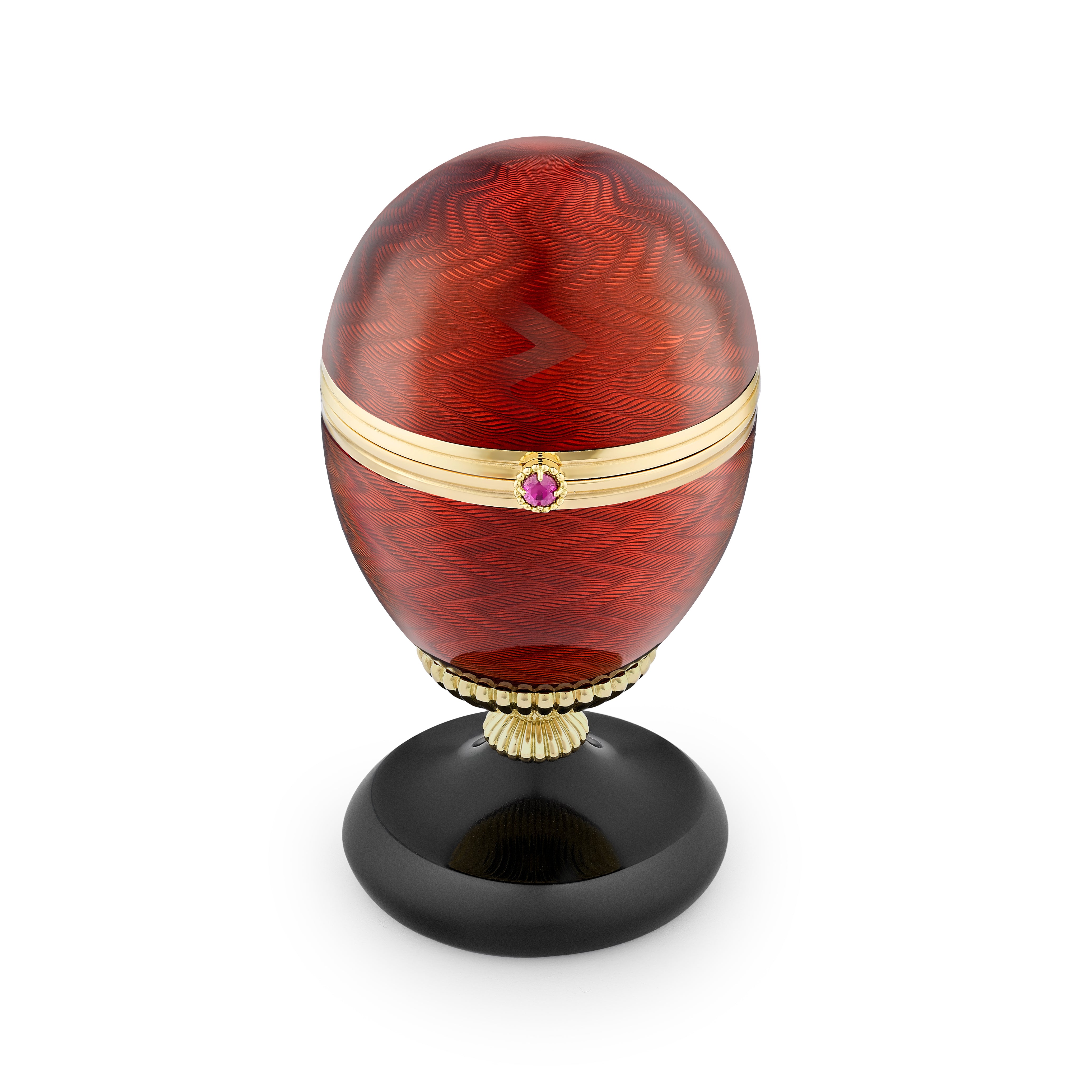 Limited Edition Guilloché Enamel Wild Rose Surprise Egg Objet 2