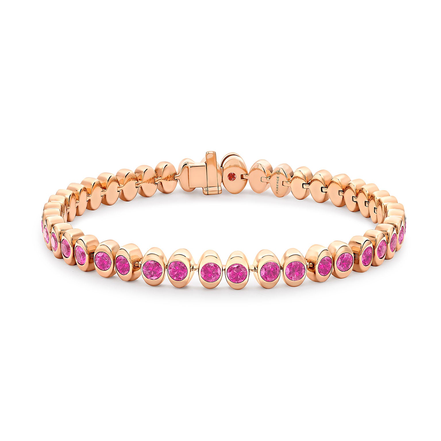 Colours of Love Cosmic Curve Rose Gold Pink Sapphire Tennis