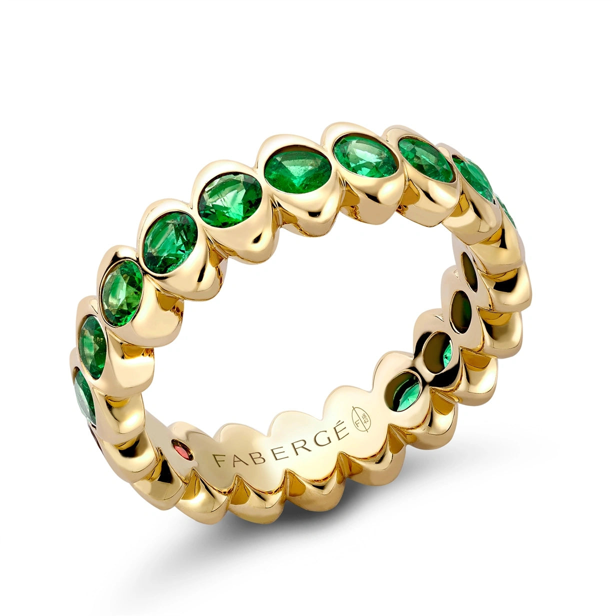 Yellow Gold Emerald Eternity Ring Faberge FABERGE
