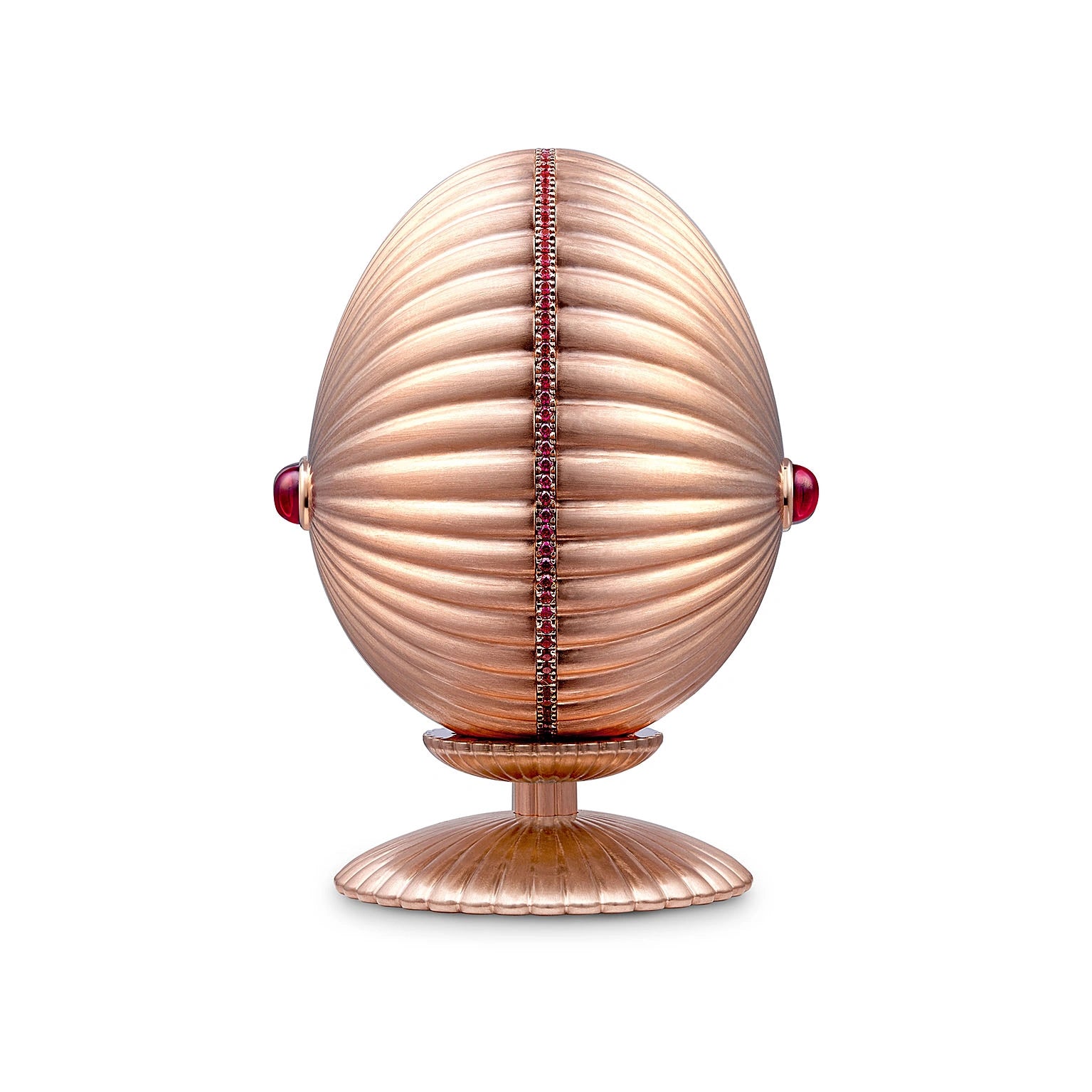 Rose Gold and Ruby ‘180’ Mini Fluted Limited-Edition Egg Objet | Fabergé