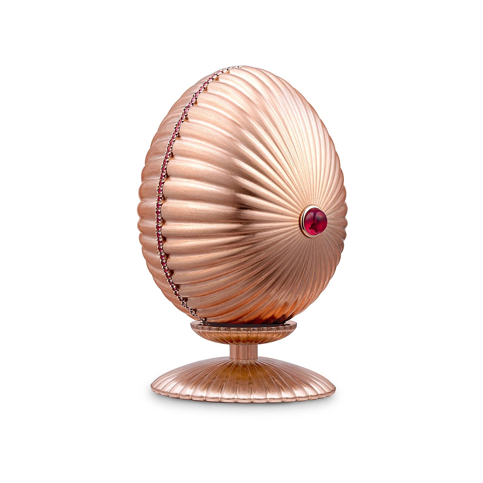 Rose Gold and Ruby ‘180’ Mini Fluted Limited-Edition Egg Objet | Fabergé