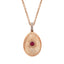 Colours Of Love Rose Gold Mini Fluted Ruby Egg Pendant
