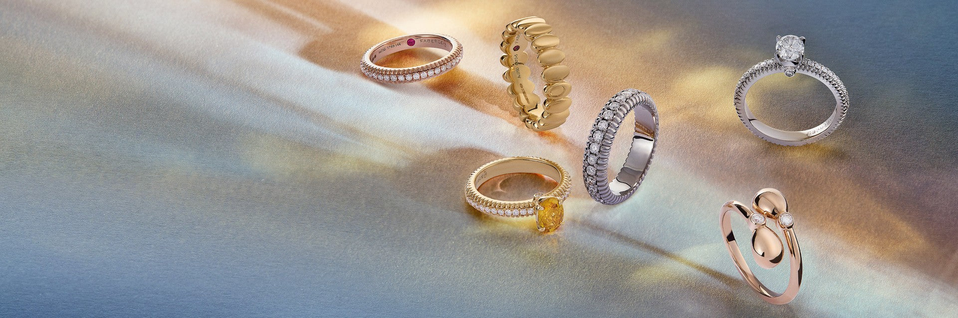 rings Desktop Banner Image - Range of Fabergé Collections
