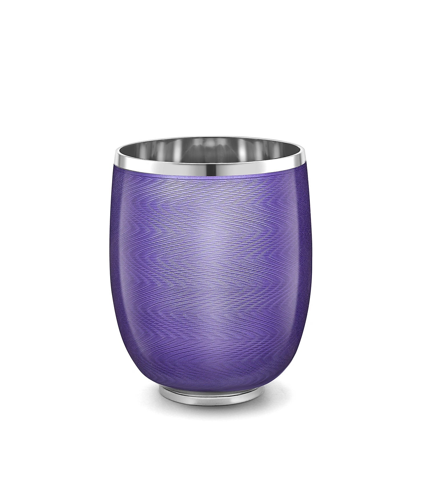 Sterling Silver Violet Guilloché Enamel Beaker | Fabergé