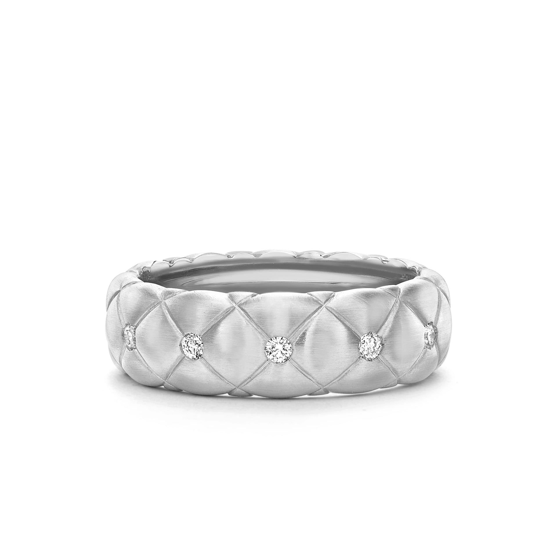 Brushed white gold ring discount